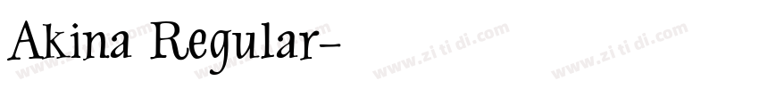 Akina Regular字体转换